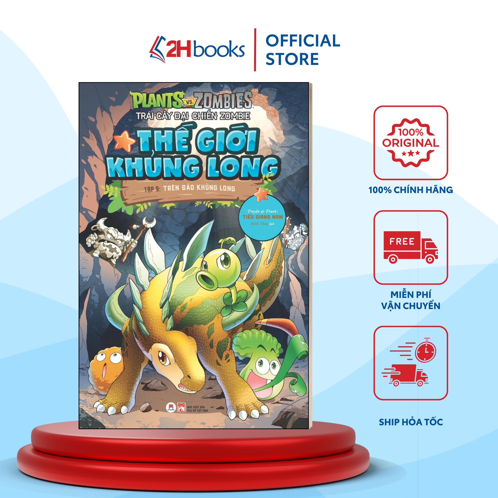 Trái Cây Đại Chiến Zombie - Thế Giới Khủng Long - Tập 9: Trên Đảo Khủng Long (Tái Bản 2024)- 2HBooks