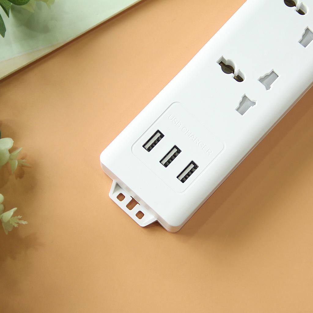 Ổ cắm điện đa năng Remax 5 ổ cắm + 3 USB Remax RV-05 lỗ cắm tải 2500W an toàn chống giật, chịu nhiệt - Hàng Chính Hãng Remax