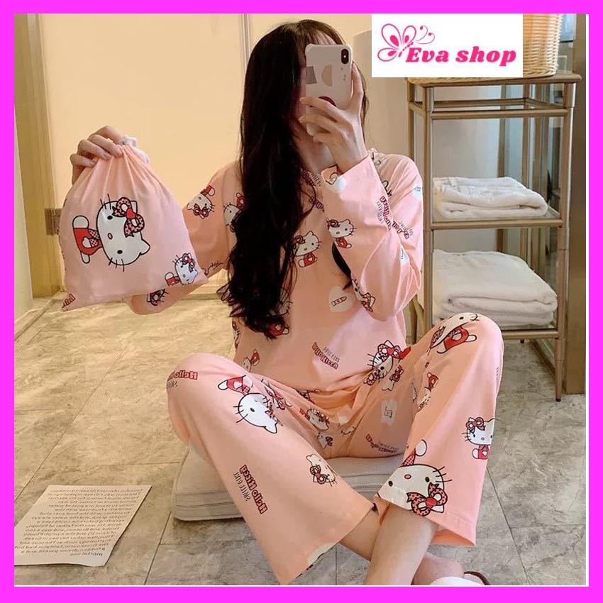 Đồ ngủ nữ, đồ bộ pijama nhiều họa tiết dễ thương hàng Quảng Châu