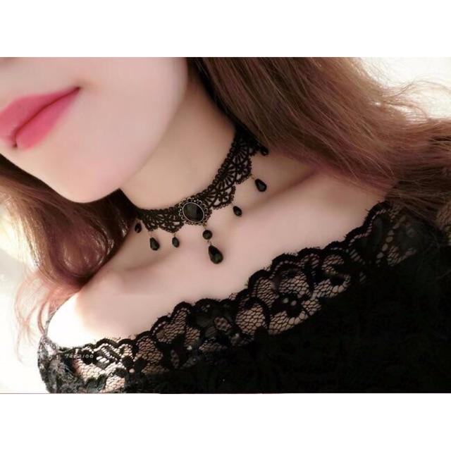 Choker ren cổ điển màu đen thanh lịch - Maben