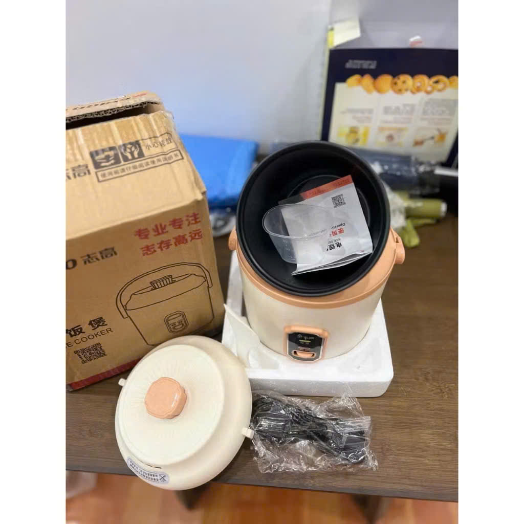 Nồi Cơm Điện Đa Năng 1.2L – Nấu Cơm, Hầm Cháo, Hấp, Xào, Luộc Siêu Tiện Lợi - HÀNG CHÍNH HÃNG MINIIN