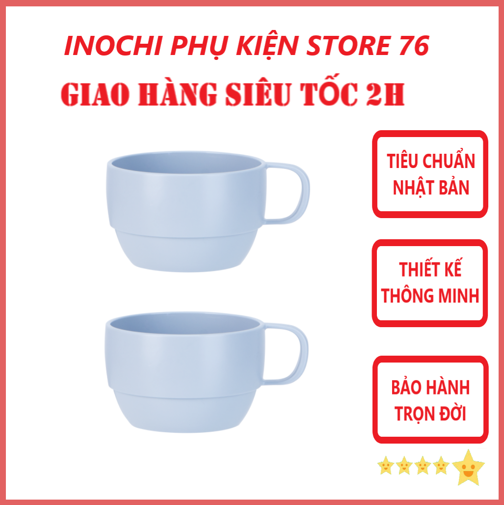 Combo 2 Cốc Nước Amori 350ml Sản Xuất Theo Tiêu Chuẩn Nhật Bản An Toàn Khi Sử Dụng - Chính Hãng Inochi (Tặng khăn lau pakasa)