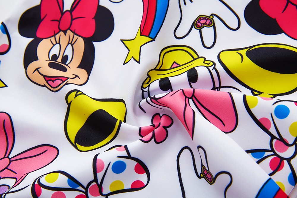 Đồ bơi cho bé gái Mickey vịt Donald Minnie vầu vồng liền thân phối màu cực xinh chất đẹp 1-6T - Misolbooks ảnh thật