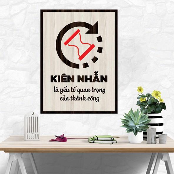Tranh gỗ DECOR - SLOGAN tạo động lực, Truyền cảm hứng - Kiên nhẫn là yếu tố quan trọng của thành công
