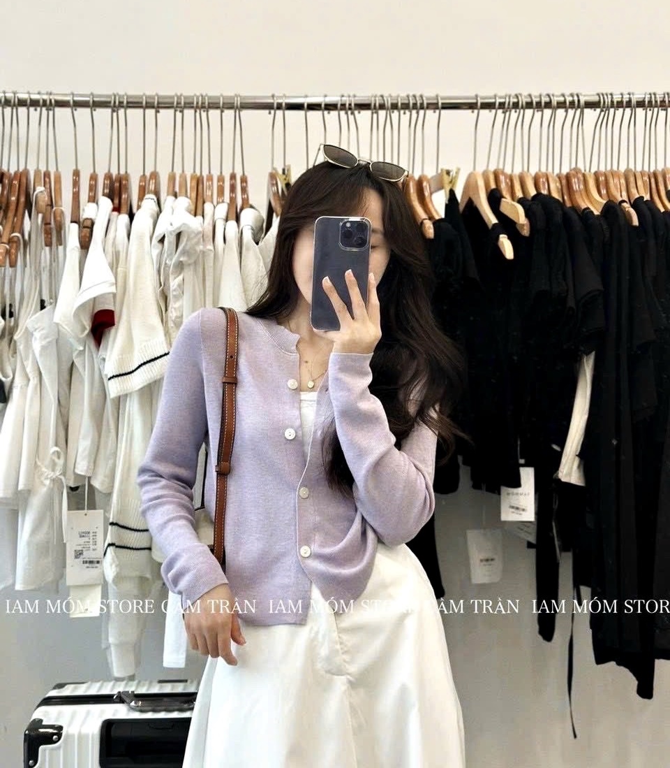 ÁO KHOÁC LEN LỬNG CARDIGAN MỎNG MÀU TRƠN PASTEL CÀI NÚT TAY DÀI DẠO PHỐ ĐI CHƠI ĐI LÀM ĐI HỌC CÔNG SỞ ĐI BIỂN ĐI TIỆC