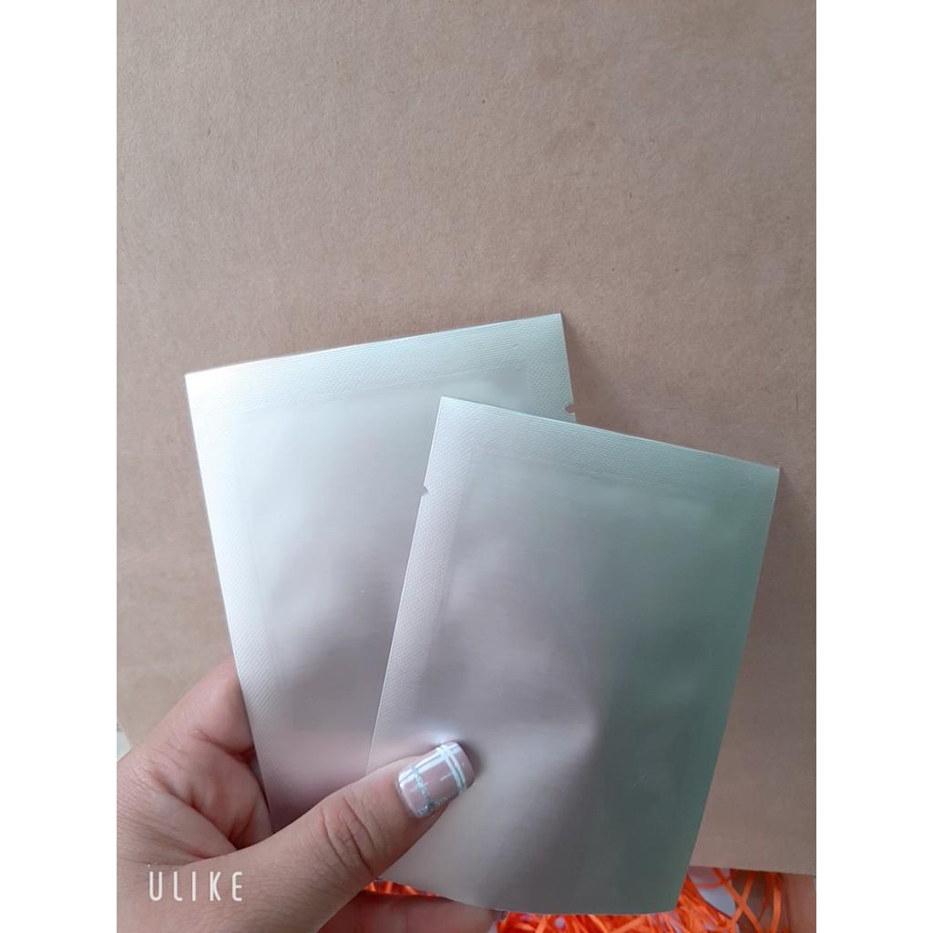 1kg TÚI 3 BIÊN Bạc Hàn Nhiệt Túi ép miệng 2 mặt MÀU BẠC