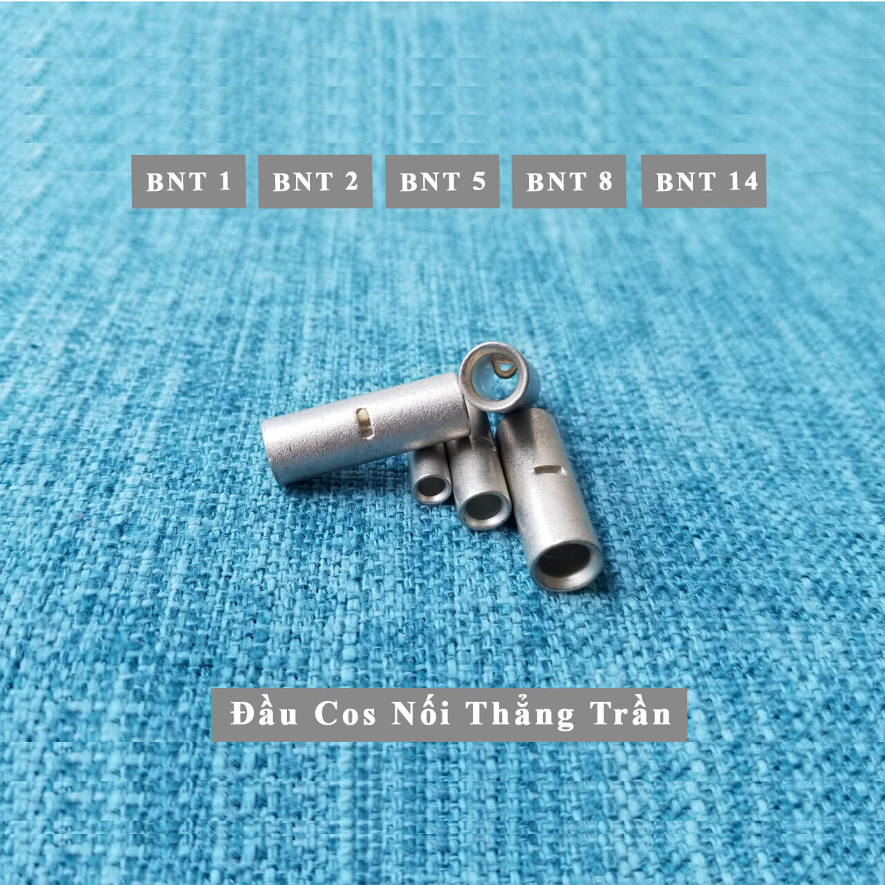 (10 cái) Đầu cos nối thẳng BNT8 - Đầu cos nối dây điện thẳng loại trần -  Dùng cho dây 6.65mm2 tới 10mm2