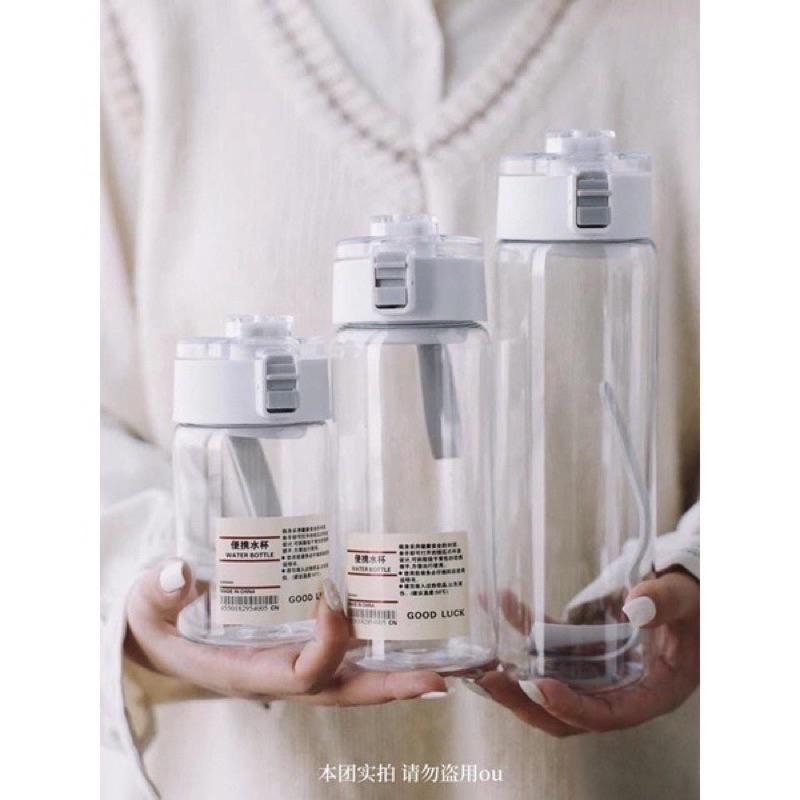 (7 Tritan-BPA free)Combo 3 Bình Đựng Nước Bằng Nhựa (350/550ml/800ml)có nắp đậy ,quai đeo thông minh tiện dụng