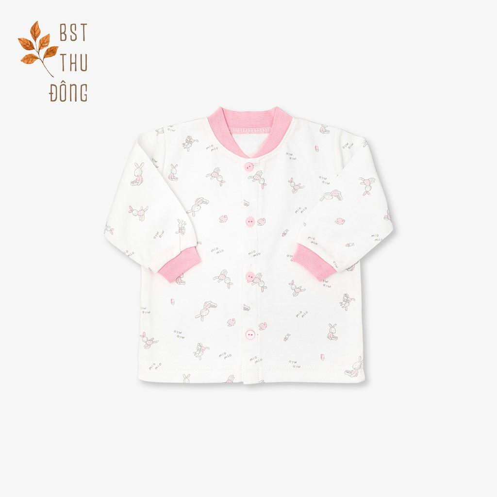 Áo Nút Giữa Tay Dài Bo Dày-Miomio