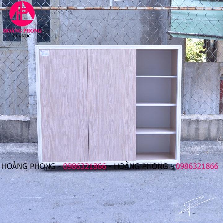 Tủ giày cửa lùa ngang 1m2 nhựa đài loan free ship hỏa tốc