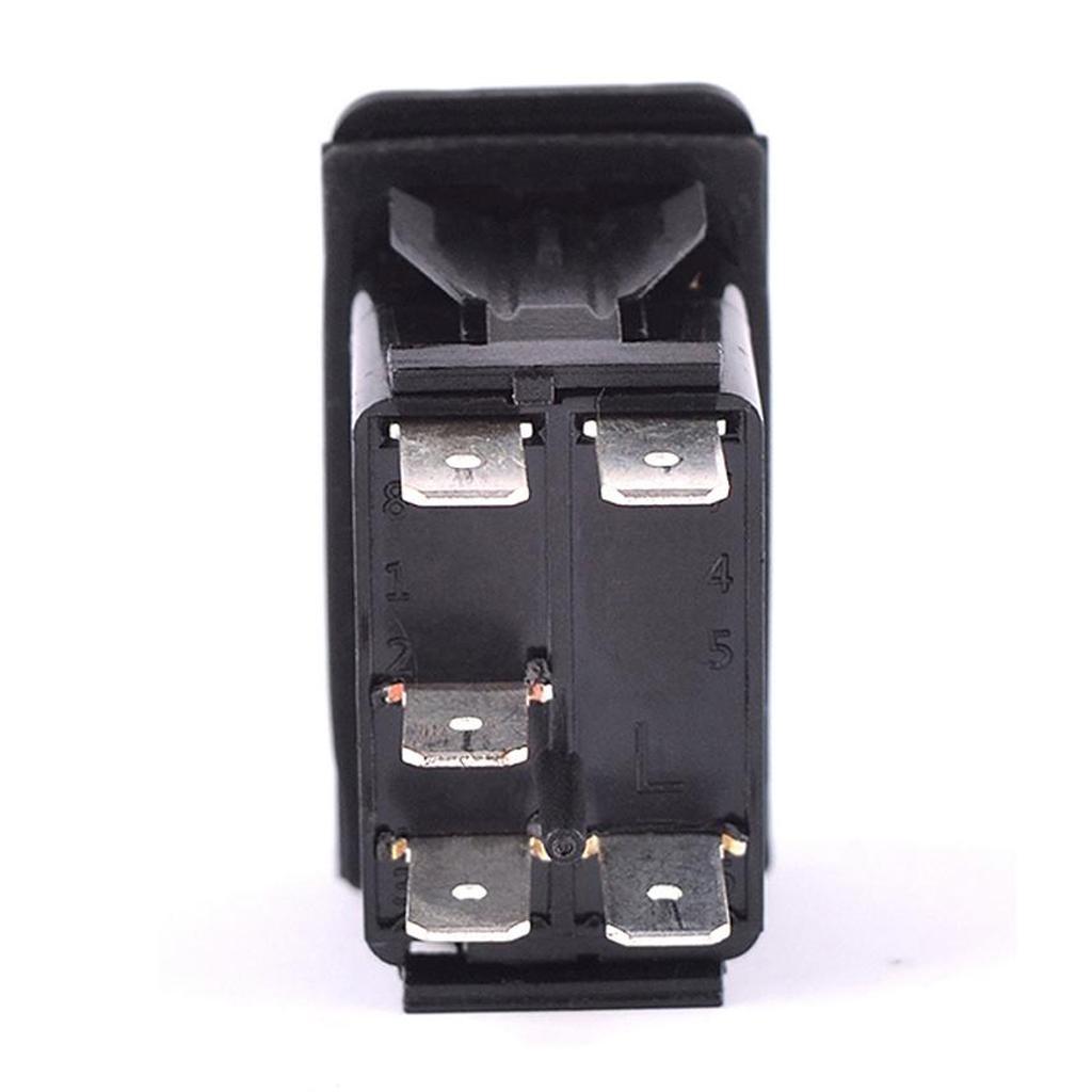 5 Pin 12V Boat Marine LED illuminated Toggle Rocker Switch