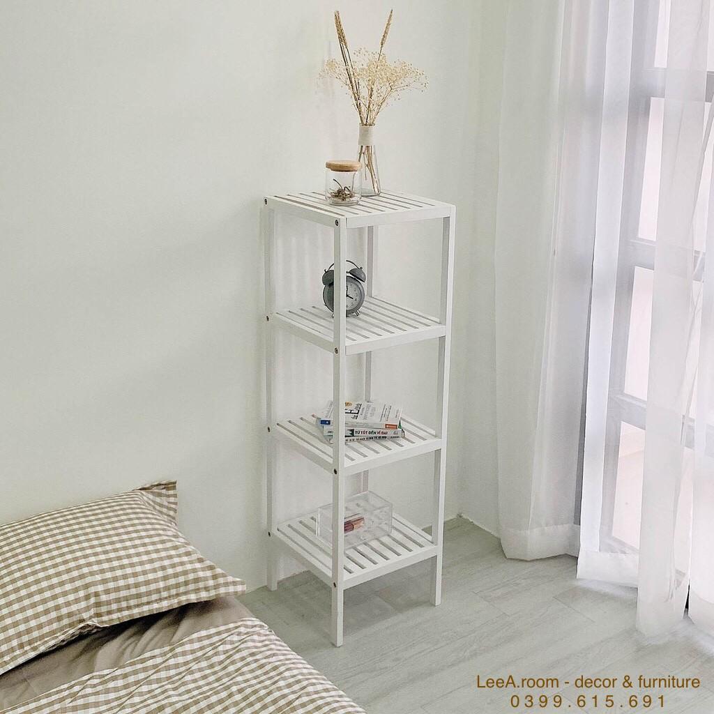 Kệ Gỗ Vuông Decor 4 Tầng - Shelf 4f - Màu Trắng