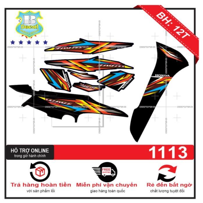 Tem rời dành cho wave 2016 7 màu đen