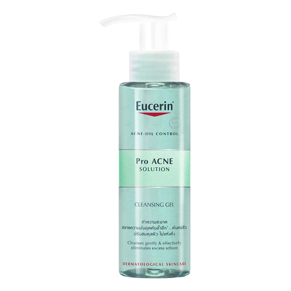 Bộ Gel Rửa Mặt Cho Da Dầu Mụn Eucerin ProAcne Solution Cleansing Gel (200ml) Và Kem Giúp Kiểm Soát Dầu Giảm Mụn Eucerin ProAcne Solution Mattifying Fluid (50ml)