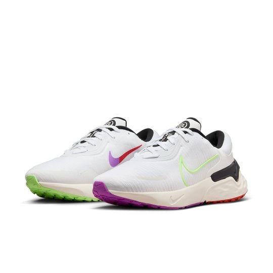Giày chạy bộ nam NIKE RENEW RUN 4 SE - WHITE/FUCHSIA DREAM-BLACK-BLUE LIGHTNING - 8.5 US