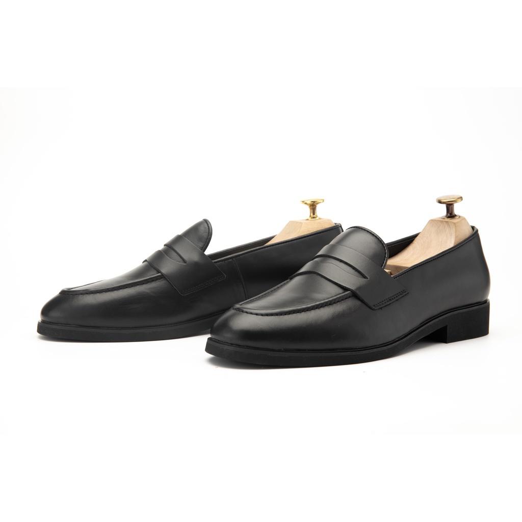 Giày Lười Nam Loafer Công Sở Siêu Bền Đẹp XOĂN SHOP Da Pu Pu Size 38 Đến 42 Màu Đen Bảo Hành 24 tháng - G065