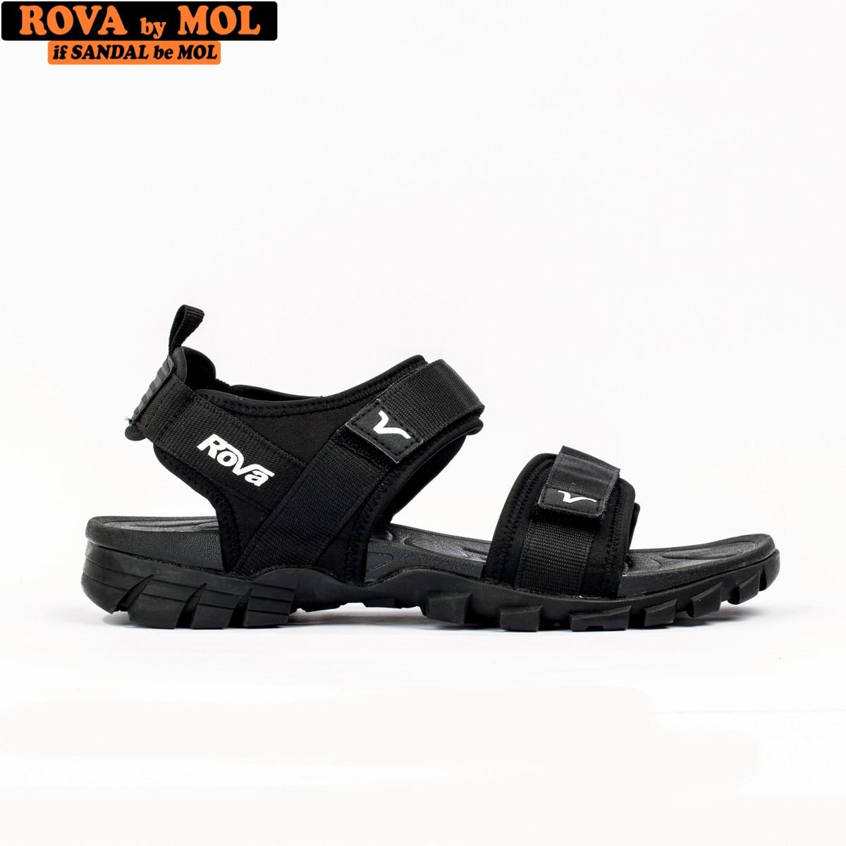 Sandal nam 2 quai ngang vải dù hiệu Rova RV003B