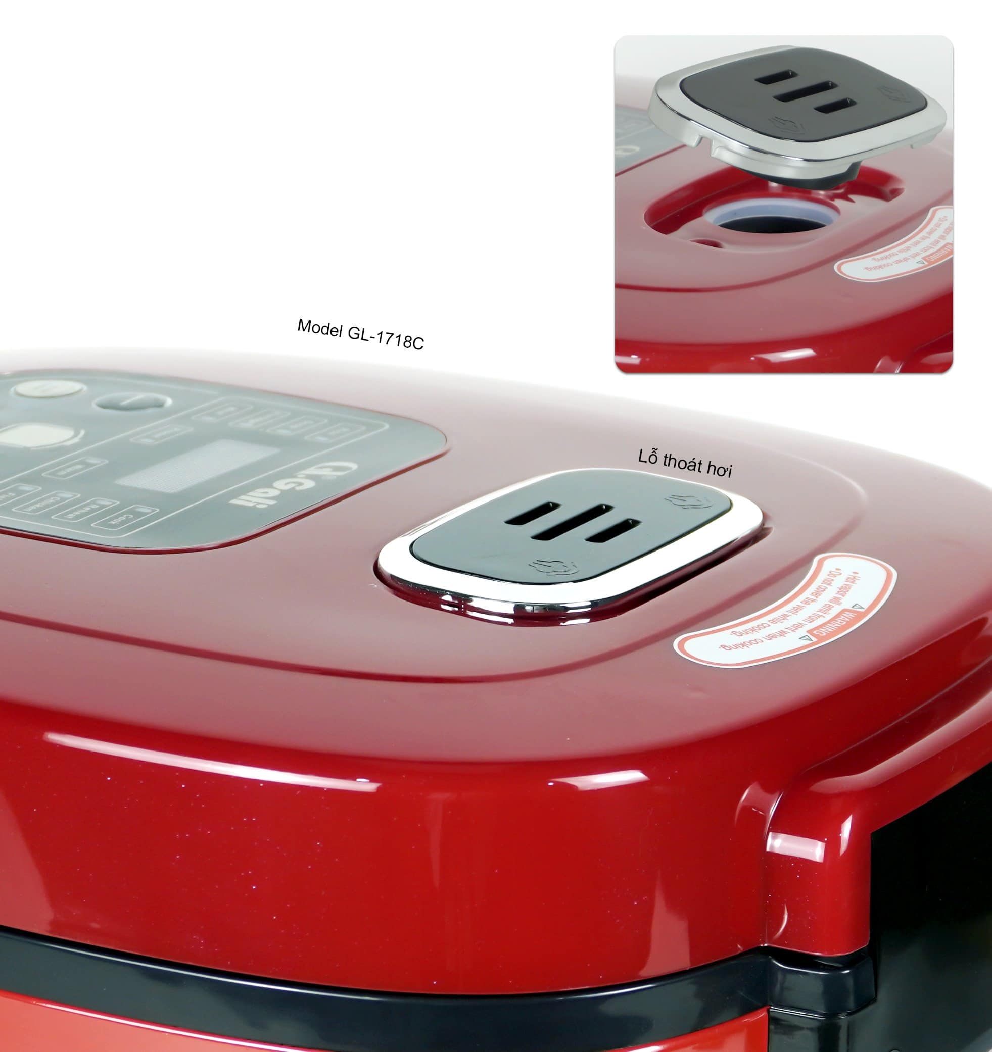 Nồi Cơm Điện Gali GL-1718C. Dung tích 1,8L đa chức năng nấu như nấu Lẩu, Chè, Soup,... Hàng chính hãng, bảo hành 24 tháng