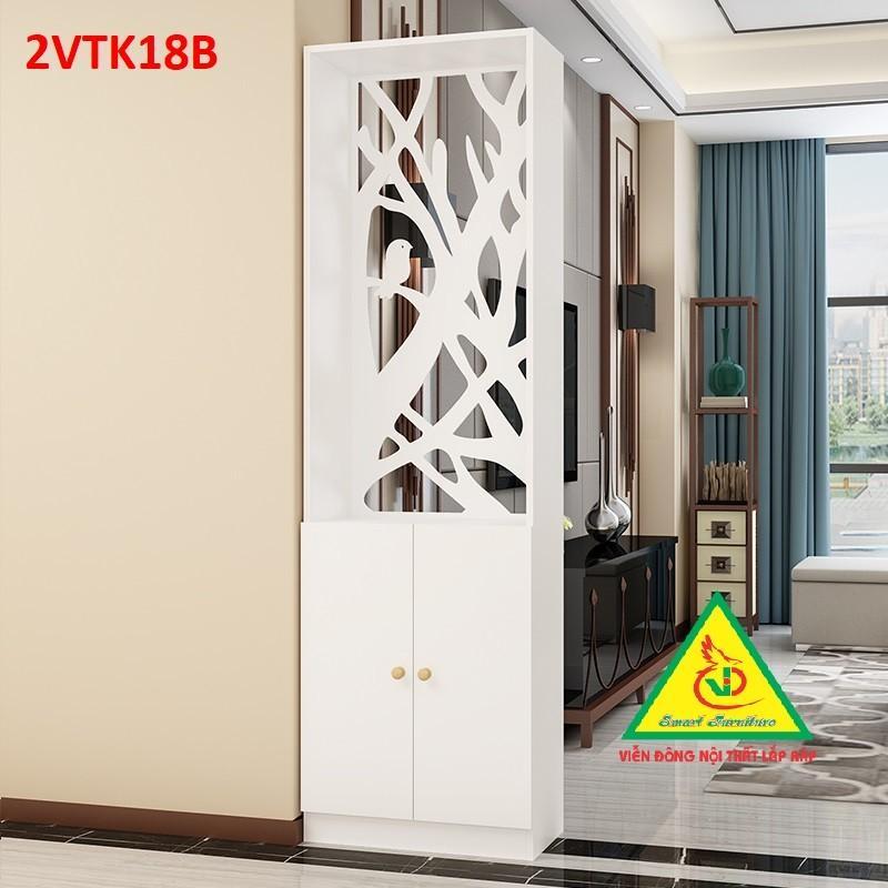 Tủ kệ trang trí kiêm vách ngăn phòng khách , nhà bếp 2VTK18B- Nội thất lắp ráp Viendong Adv