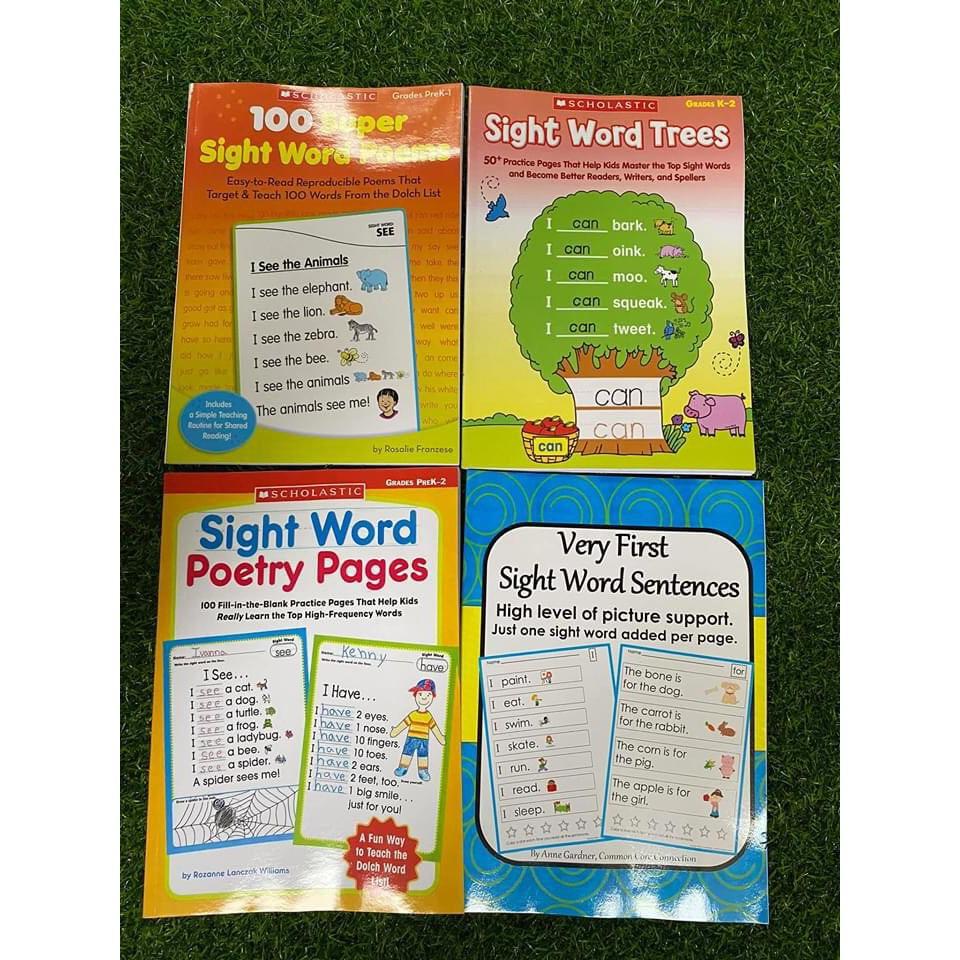 Đồ Chơi Sight Word 4 Cuốn Khổ A4 Có File Nghe MP3