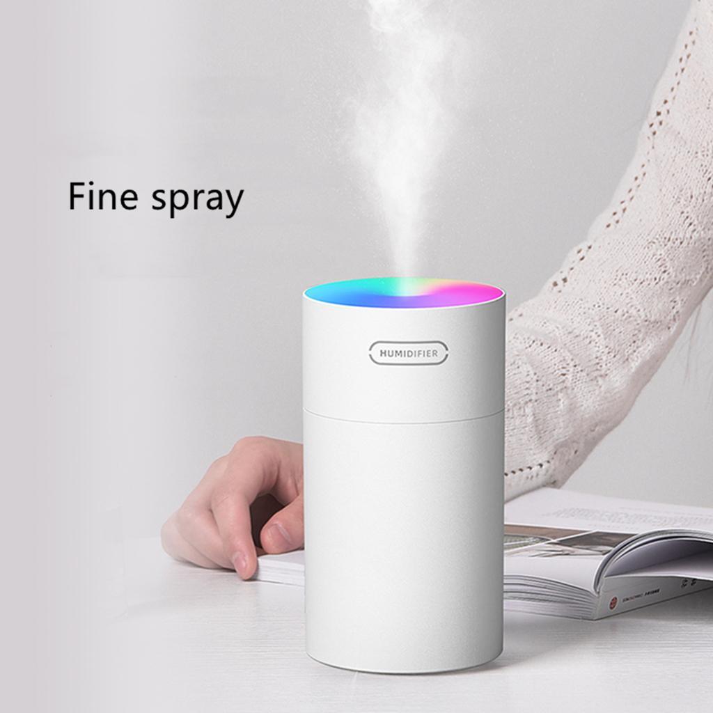 2pcs Humidifier Air Portable Usb Diffuser Mist Mini Purifier 7 Color White+Gray