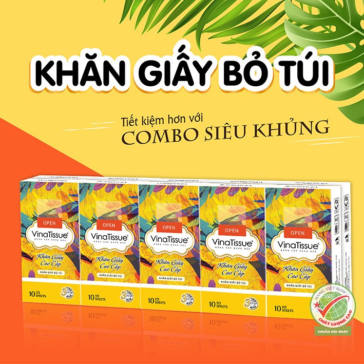 Combo 50 gói Khăn bỏ túi PREMIER VinaTissue