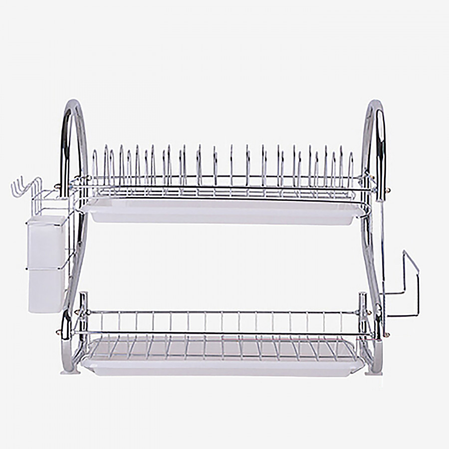 Kệ để chén bát đĩa dao thớt 2 tầng inox kèm khay hứng RE0163