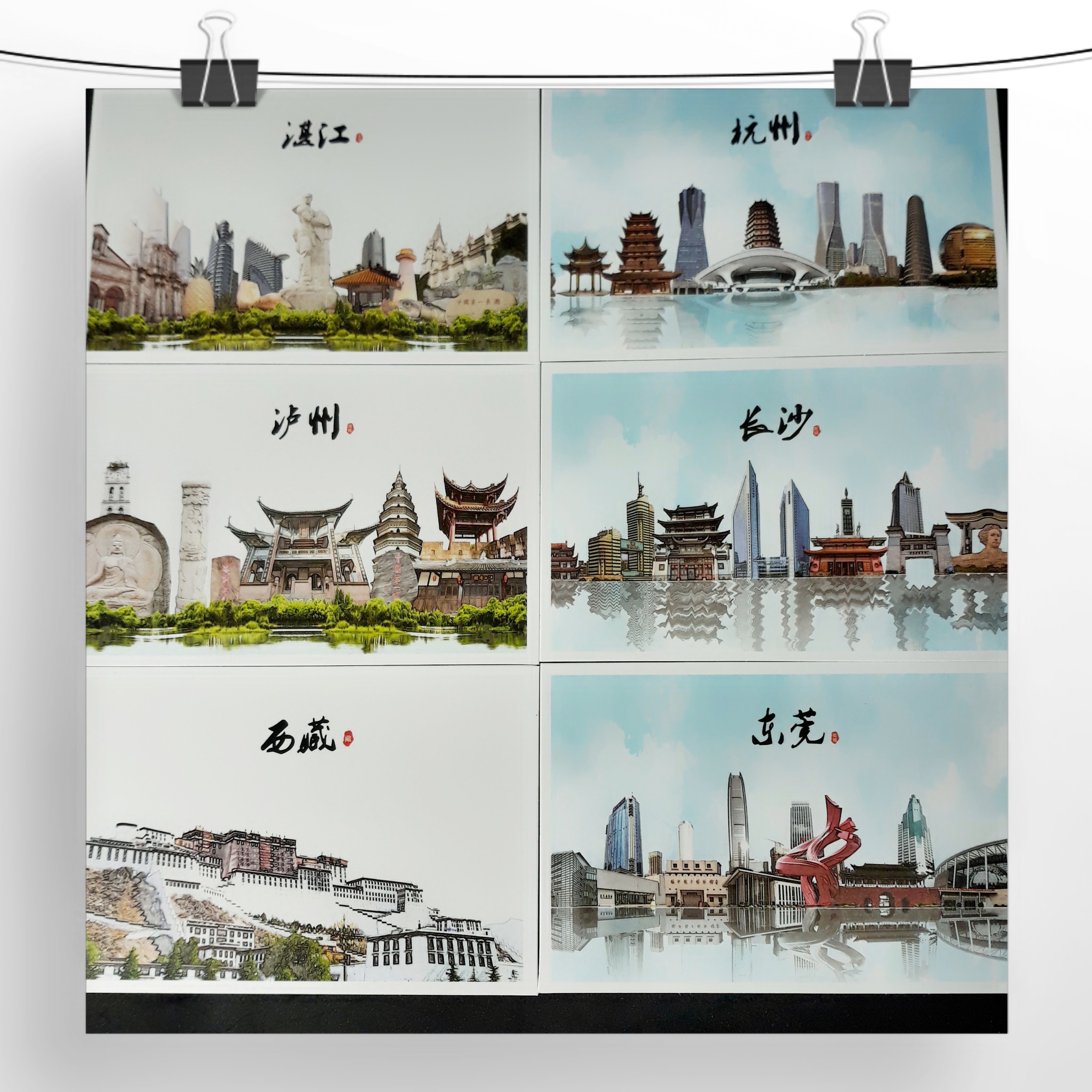 Hộp 36 Post Card Chủ Đề Kỳ Quan Hiện Đại (9.3 x 14.3cm)