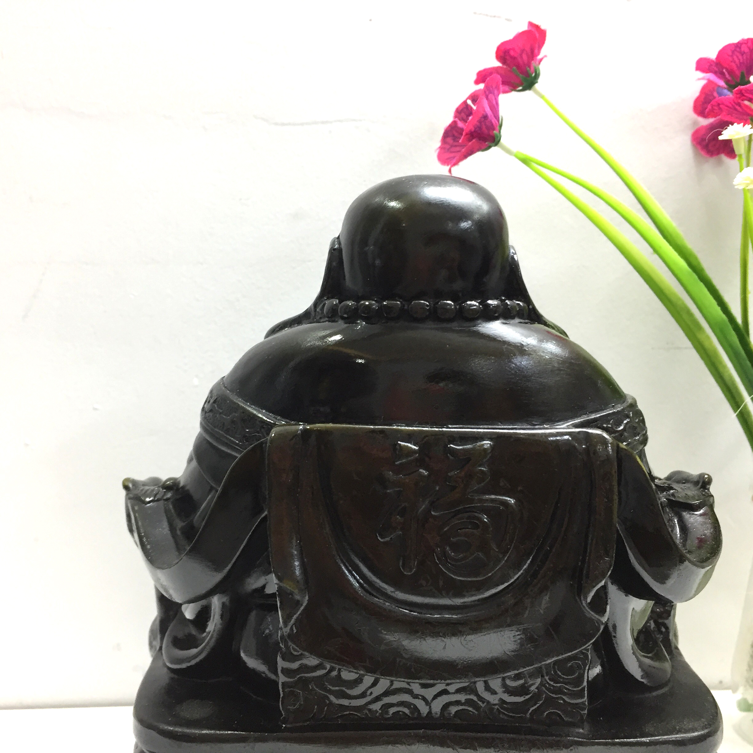 Tượng đá con gà trống trang trí phong thủy để bàn làm việc - Cao 12cm - Màu nhũ đồng