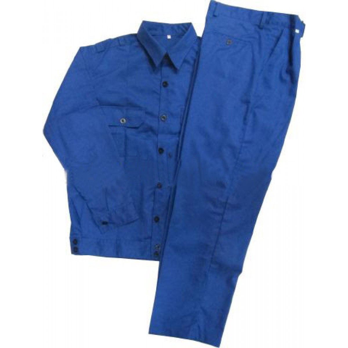 Bộ áo và quần bảo hộ lao động vải kaki xanh công nhân