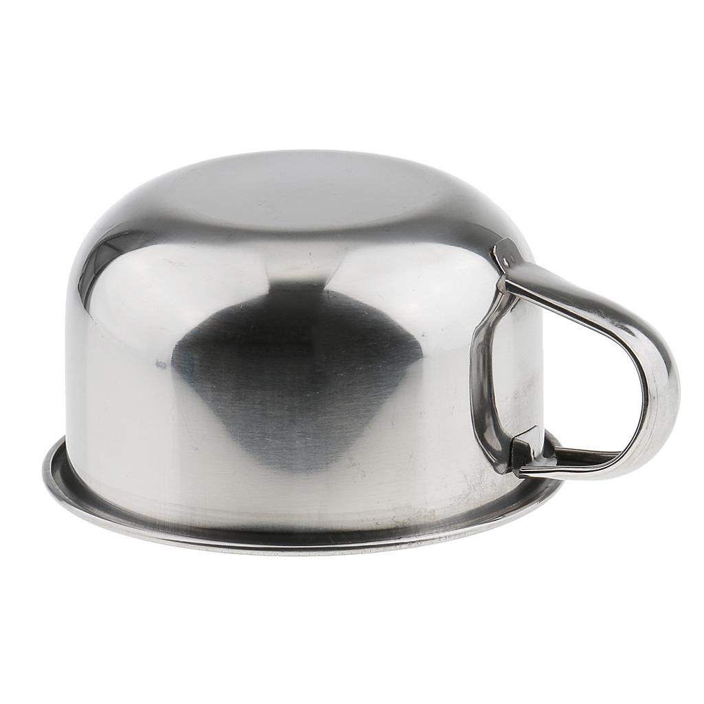 Set of 3pcs Professional Stainless Steel Men Shaving Mug Bowl Cup Tool