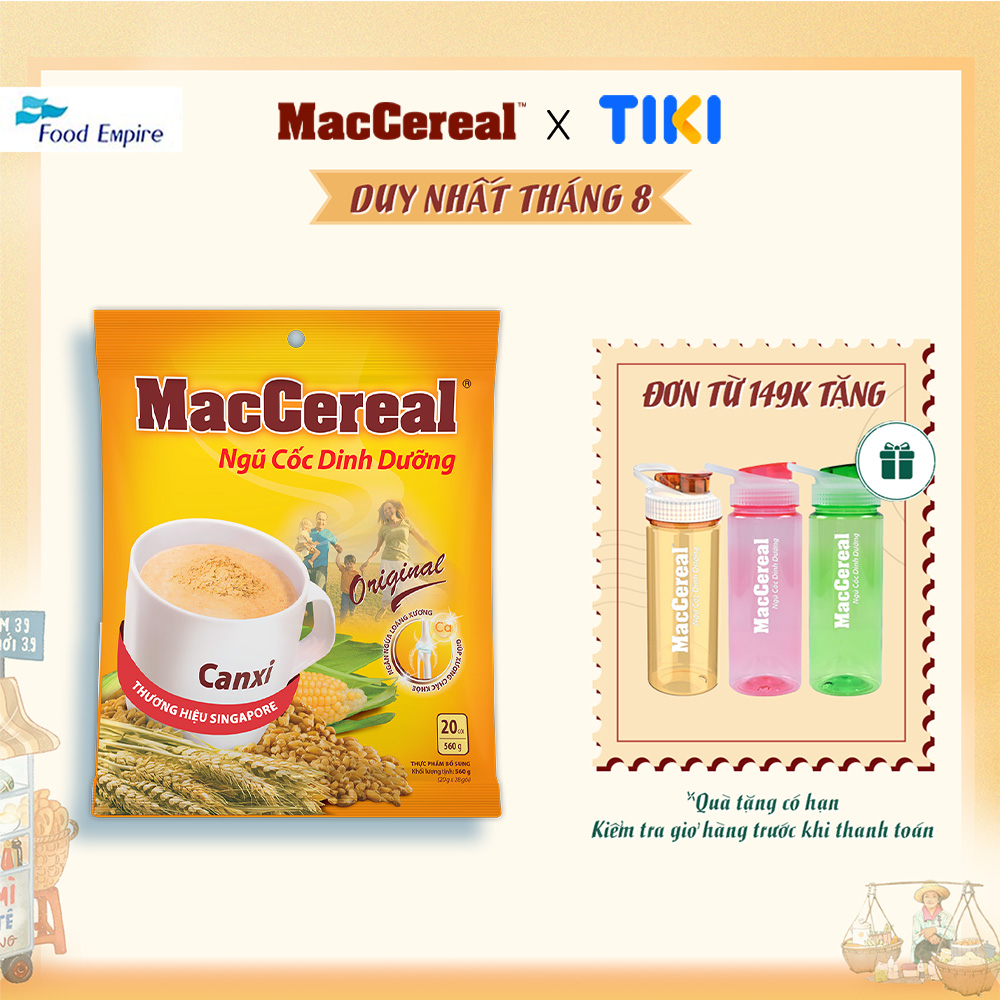 Bột Ngũ Cốc Dinh Dưỡng Canxi - Maccereal (túi 20 gói x 28g)