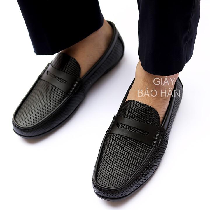 Giày Lười Nam Da Mềm Xuất Dư, Giày Driver Shoes - Da Bò, Mã GL66