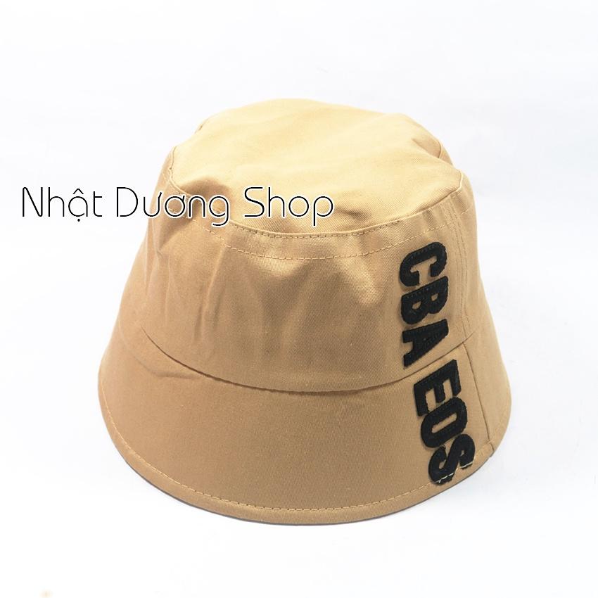 Nón Bucket vành cụp- Nón tai bèo thêu CBA EOS chất cotton cao cấp phù hợp cho cả nam và nữ