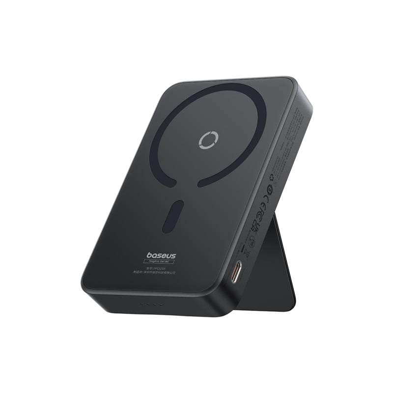 Pin Sạc Không Dây Nam Châm Baseus MagPro Magnetic Bracket Wireless 5000mAh 20W ( tích hợp chân đế giữ điện thoại) - Hàng chính hãng