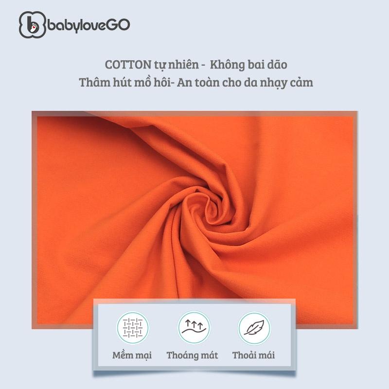 Áo thun bé trai bé gái BabyloveGo hình gấu chất liệu cotton sợi thoáng mát cho bé từ 8kg đến 38kg