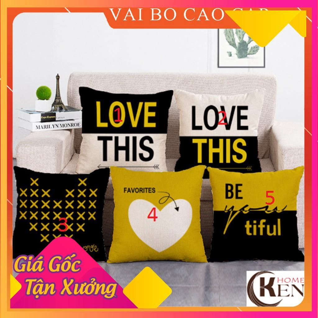 Gối Tựa Lưng | Gối Tựa Sofa, Gối Vuông Trang Trí In Hoạt Tiết Hoa Lá Hiện Đại Kích Thước 45x45cm