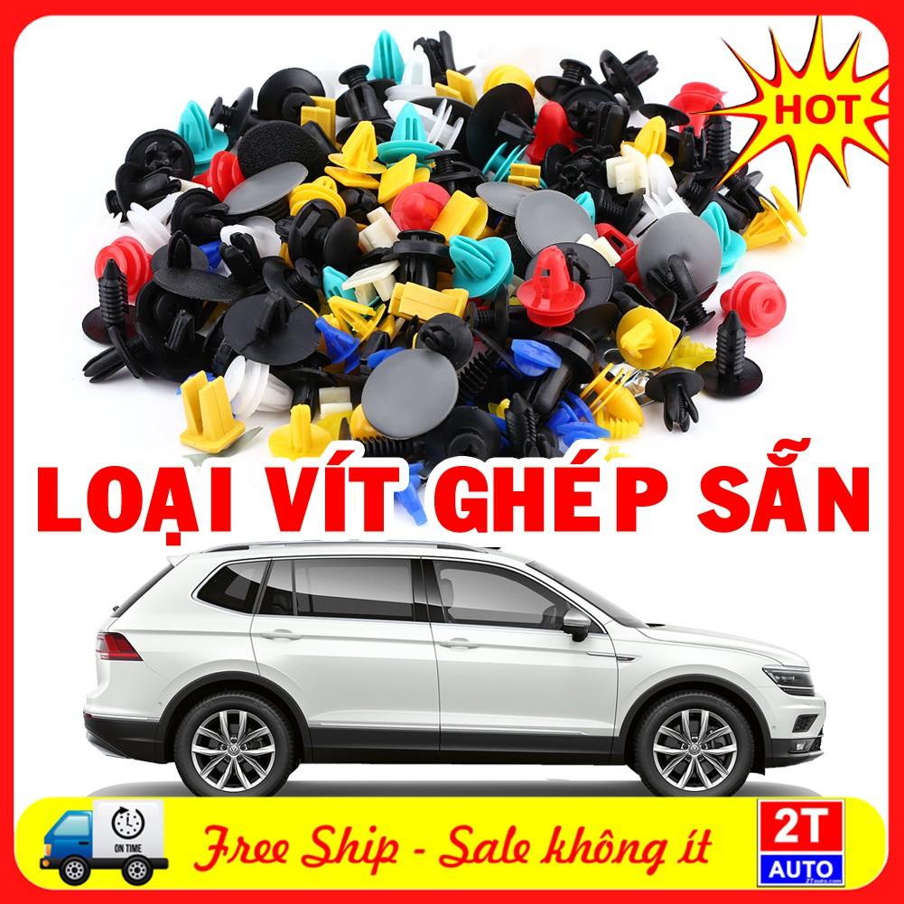 (LOẠI VÍT GHÉP SẴN) Bộ 50 đinh tán, chốt vít nở Nhựa Loại 1 cho xe hơi ô tô, vít nhựa ô tô,chốt nhựa ô tô xe hơi SKU 178