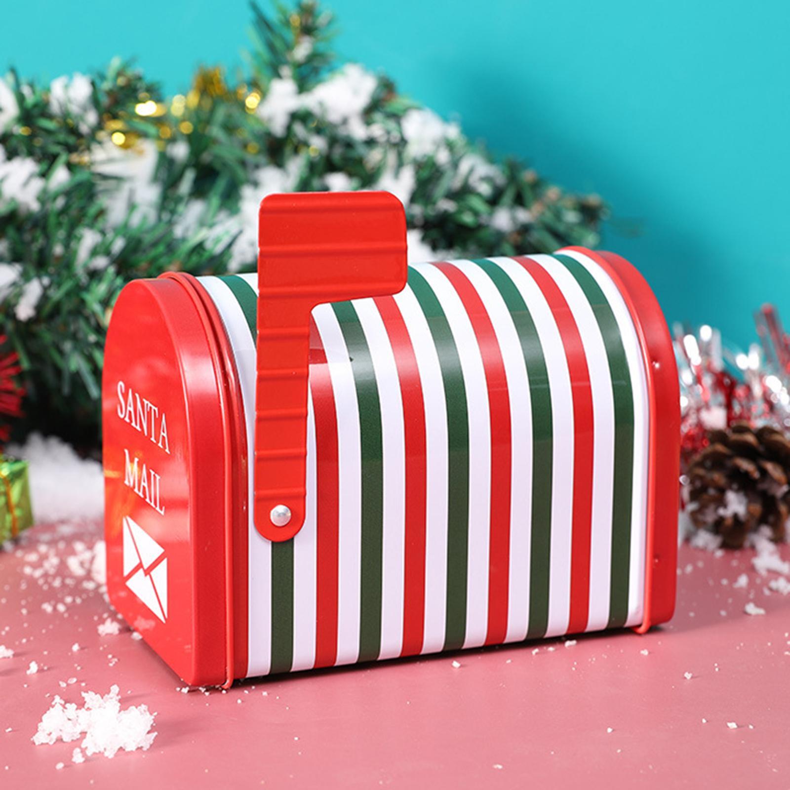 2 Christmas Cookie Tin Box for Kitchen Ornament Holidays Santa Claus
