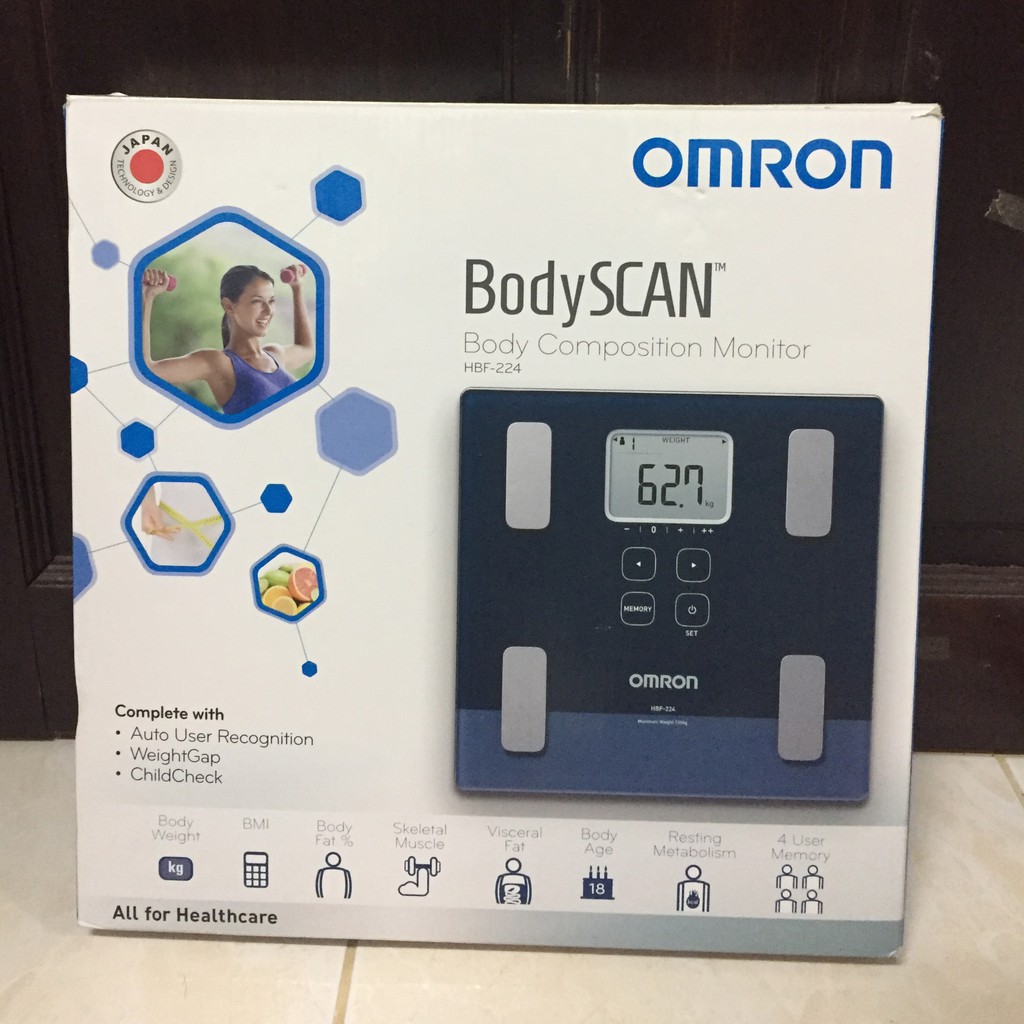 Omron HBF-224 Cân Đo Lượng Mỡ Cơ Thể - Màu Ngẫu Nhiên - Thương Hiệu Omron Nhật Bản