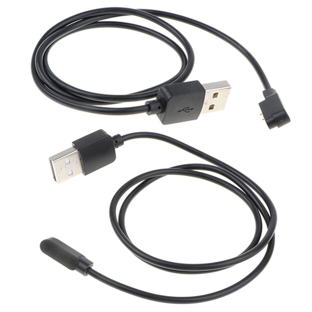 2x Smart Watch Charger, Portable Magnetic Charger Station Dock with USB Charging Cable Cord Black