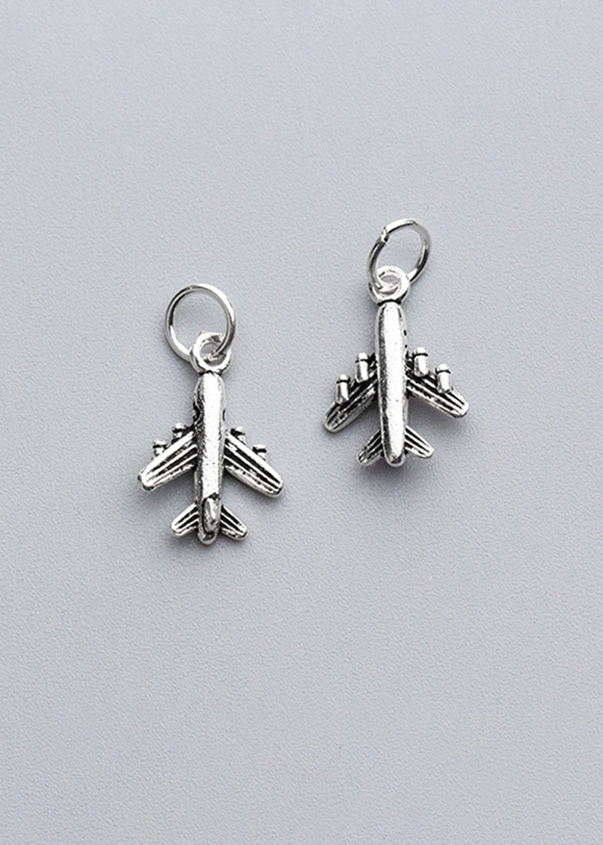Combo 2 cái charm bạc máy bay treo - Ngọc Quý Gemstones