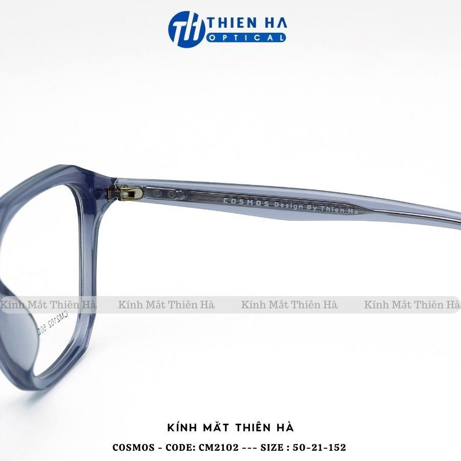 Gọng kính tròn nam nữ THIÊN HÀ OPTICAL chất liệu Acetate cao cấp lõi thép ôm mặt dáng lạ hợp độ cận cao COSMOS CM2102