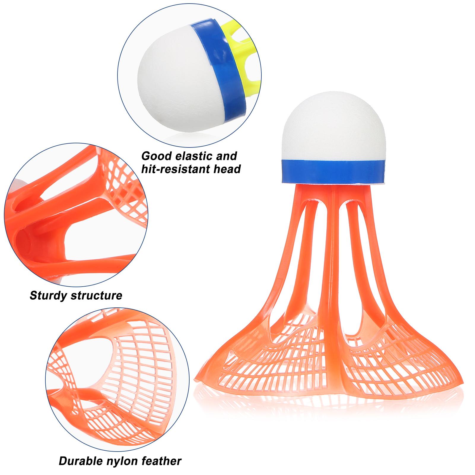 3pcs Nylon Shuttlecock Durable Plastic Badminton Shuttlecock Indoor Outdoor Sport Badminton Ball Windproof Shuttlecock