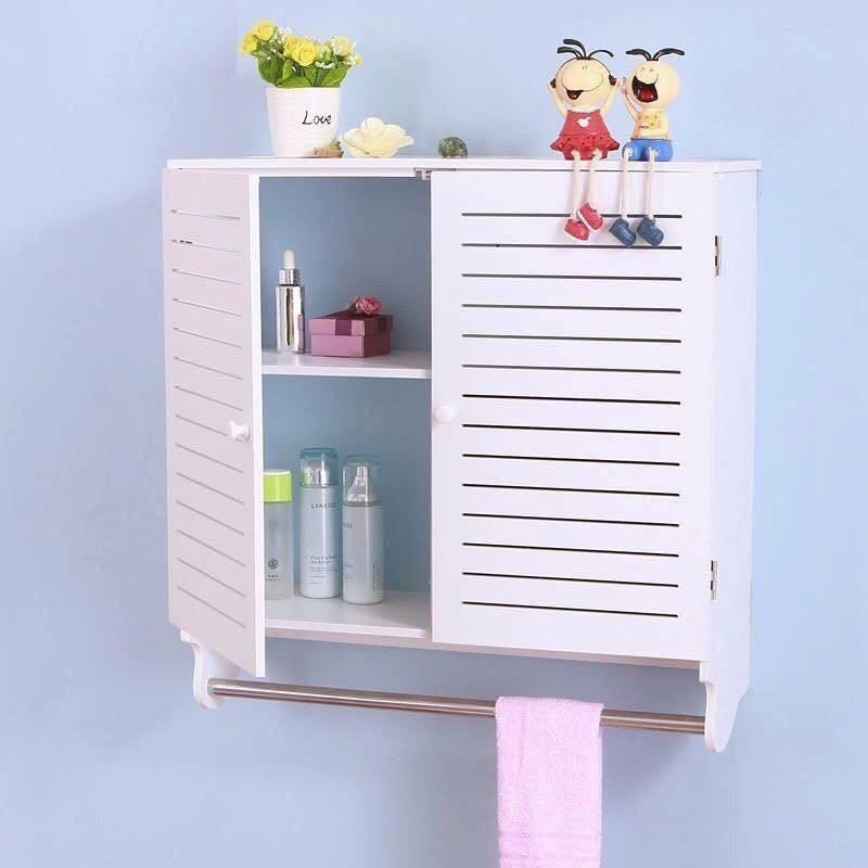 Tủ nhà tắm treo tường 2 cánh lớn - Kệ lắp ráp treo tường nhà tắm