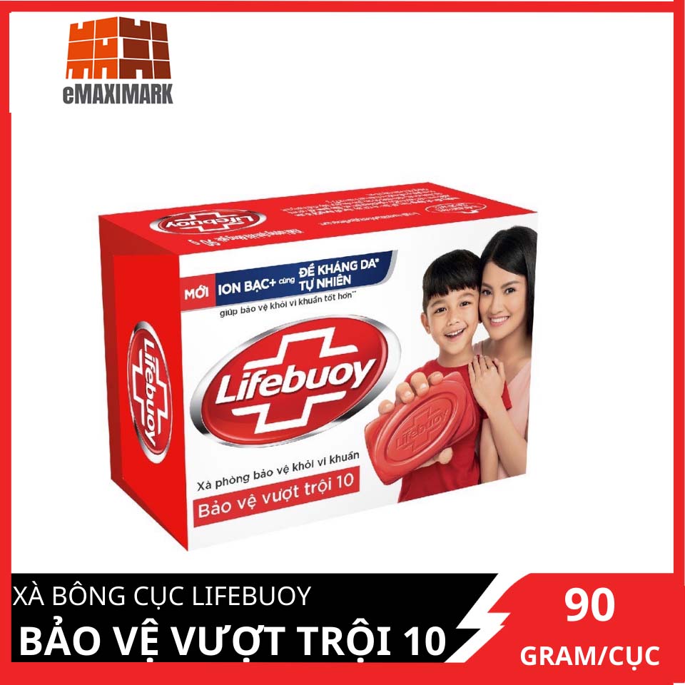 Xà Bông Cục Diệt Khuẩn Lifebuoy Bảo Vệ Vượt Trội 21126121 (90g)