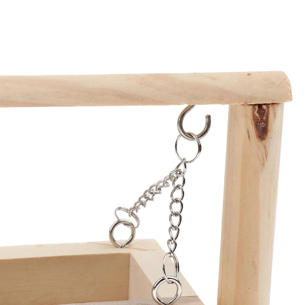 Wooden Small Animal Hamster Ferret Rat Hammock Cage Hanging Basket Nest