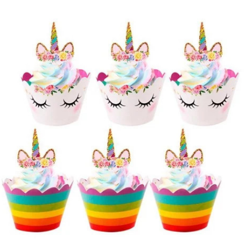 Ly và Tem cắm bánh cupcake kỳ lân Unicorn topper upkp34