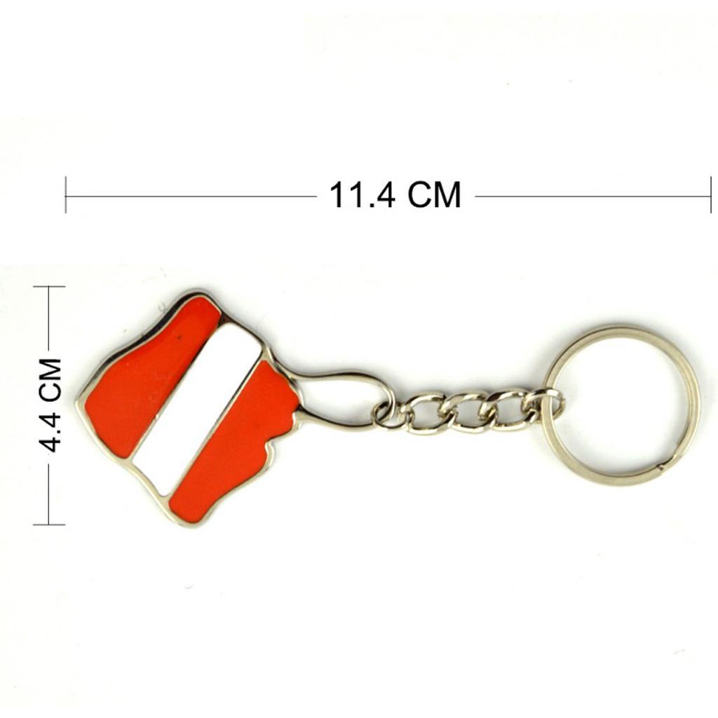 2-3 of pack Zinc Alloy Diving Flag Key Chain Holder Keyring Keychain