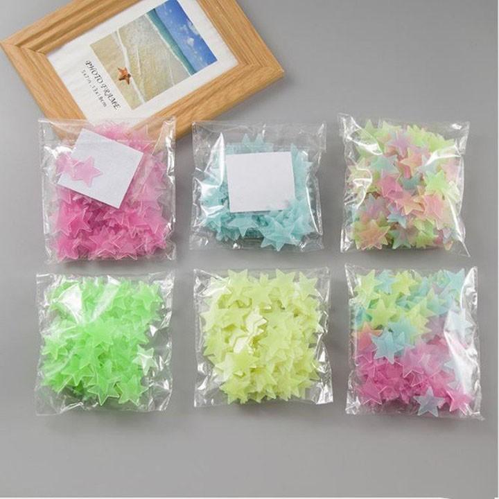 Gói 100 Sao Dạ Quang Dán Tường- Kèm miếng dán
